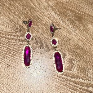 Fuchsia earrings.